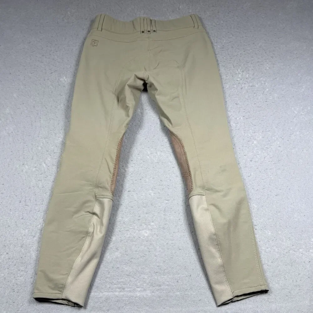 Romfh Child’s Knee Patch Equestrian Riding Breeches Girl’s Size 16 Tan Khaki